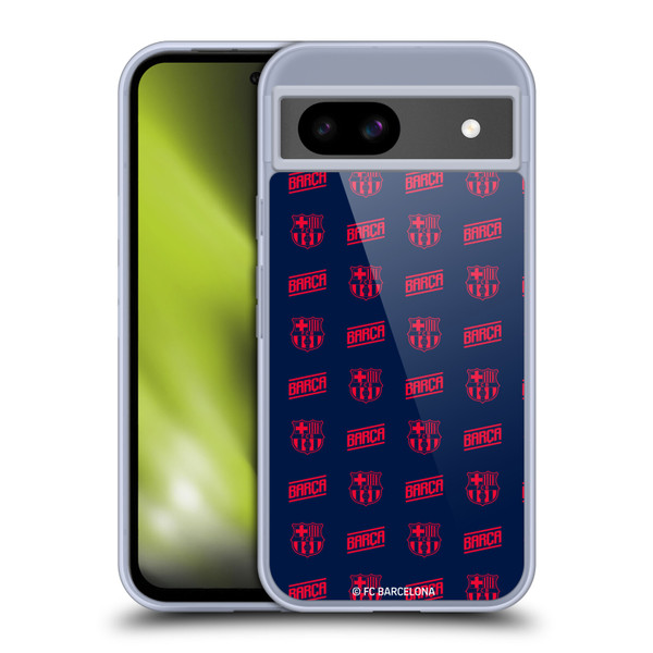 FC Barcelona Graphics Crest Pattern Soft Gel Case for Google Pixel 8a