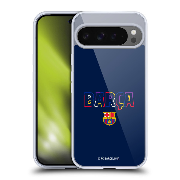 FC Barcelona Graphics Neon Barca Soft Gel Case for Google Pixel 9 Pro XL