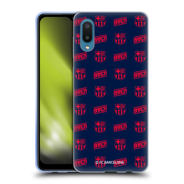 FC Barcelona Graphics Crest Pattern Soft Gel Case for Samsung Galaxy A02/M02 (2021)