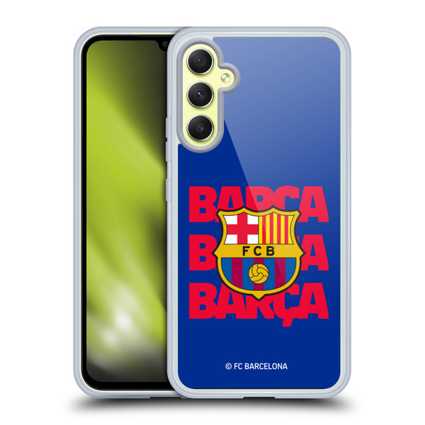 FC Barcelona Graphics Barca Crest Soft Gel Case for Samsung Galaxy A34 5G