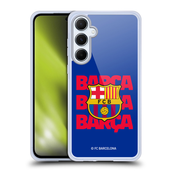 FC Barcelona Graphics Barca Crest Soft Gel Case for Samsung Galaxy A55 5G