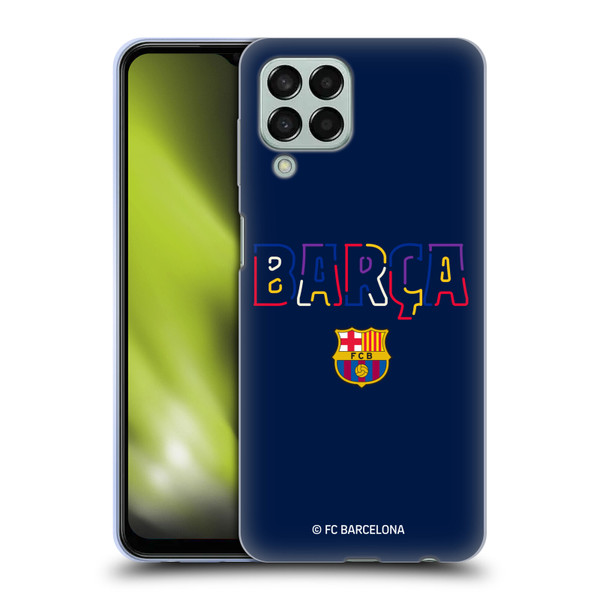 FC Barcelona Graphics Neon Barca Soft Gel Case for Samsung Galaxy M33 (2022)