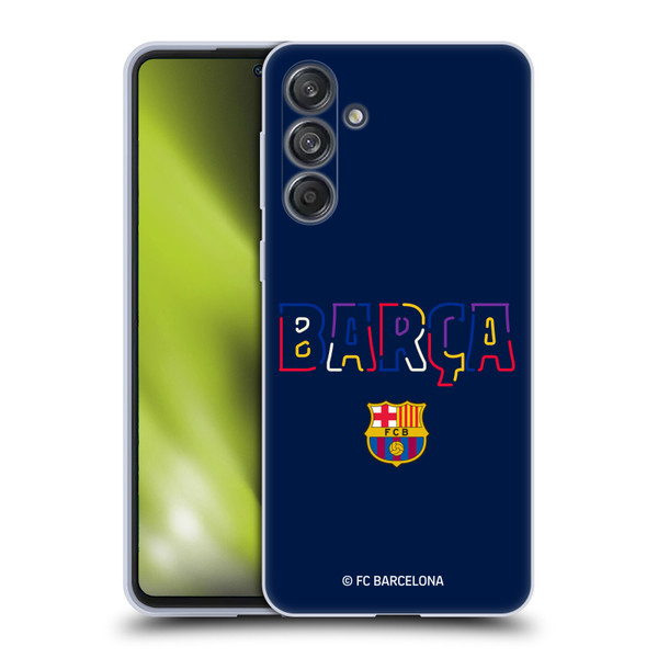 FC Barcelona Graphics Neon Barca Soft Gel Case for Samsung Galaxy M55 5G