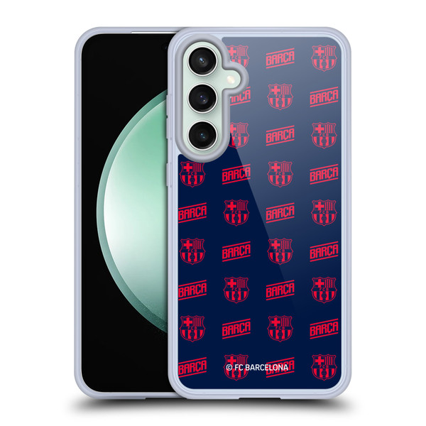 FC Barcelona Graphics Crest Pattern Soft Gel Case for Samsung Galaxy S23 FE 5G & MagSafe