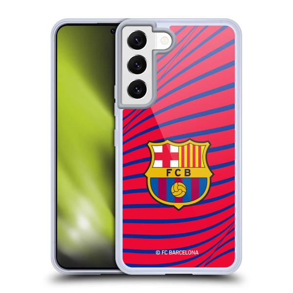 FC Barcelona Graphics Texture Soft Gel Case for Samsung Galaxy S22 5G & MagSafe