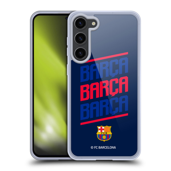 FC Barcelona Graphics Barca Type Soft Gel Case for Samsung Galaxy S23+ 5G & MagSafe
