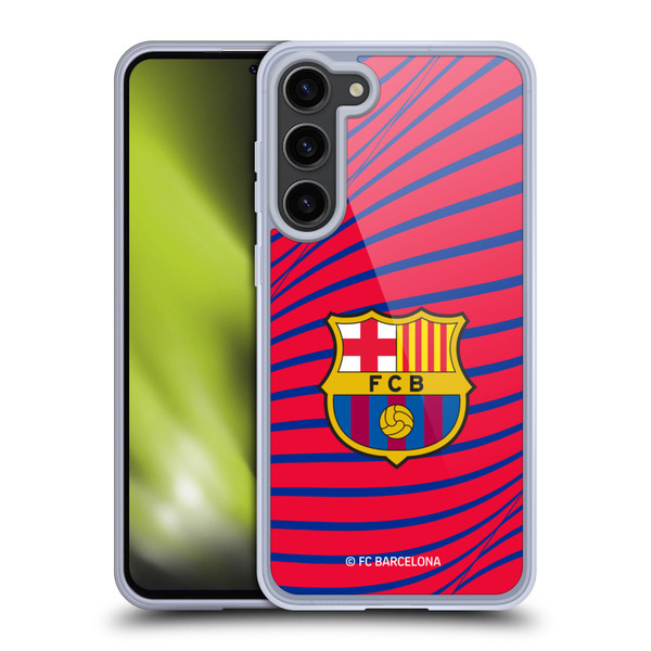 FC Barcelona Graphics Texture Soft Gel Case for Samsung Galaxy S23+ 5G & MagSafe