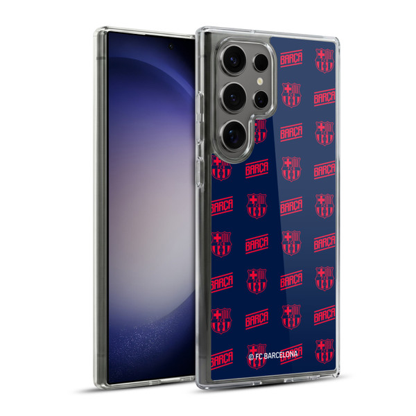 FC Barcelona Graphics Crest Pattern Soft Gel Case for Samsung Galaxy S23 Ultra 5G & MagSafe