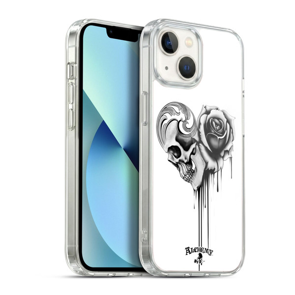 Alchemy Gothic Graphic Art Black Love Soft Gel Case for Apple iPhone 13