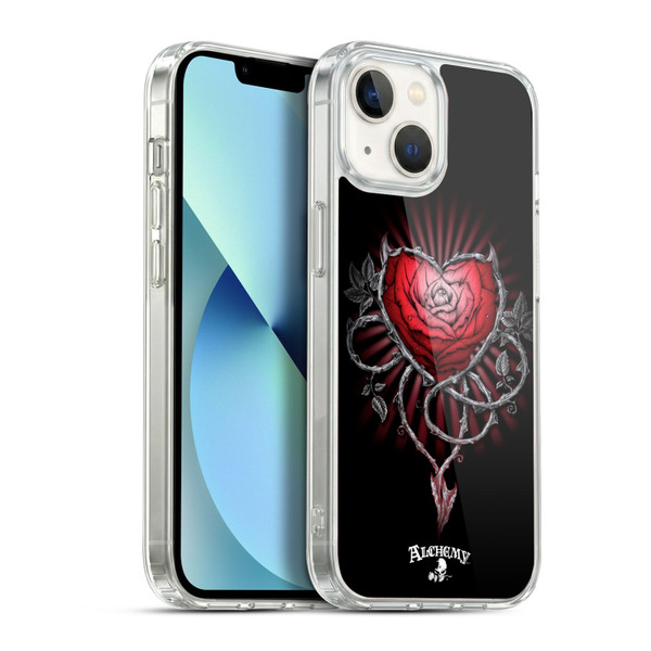 Alchemy Gothic Graphic Art Devils Rose Soft Gel Case for Apple iPhone 13