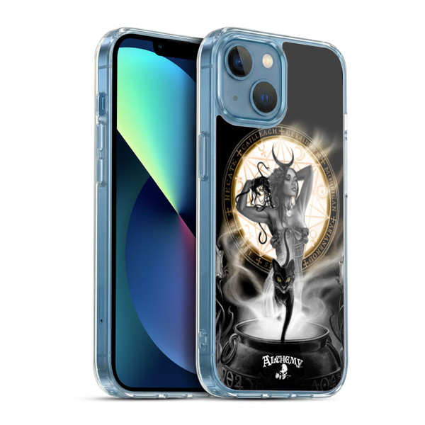 Alchemy Gothic Graphic Art Lunacalia Soft Gel Case for Apple iPhone 13 Mini & MagSafe