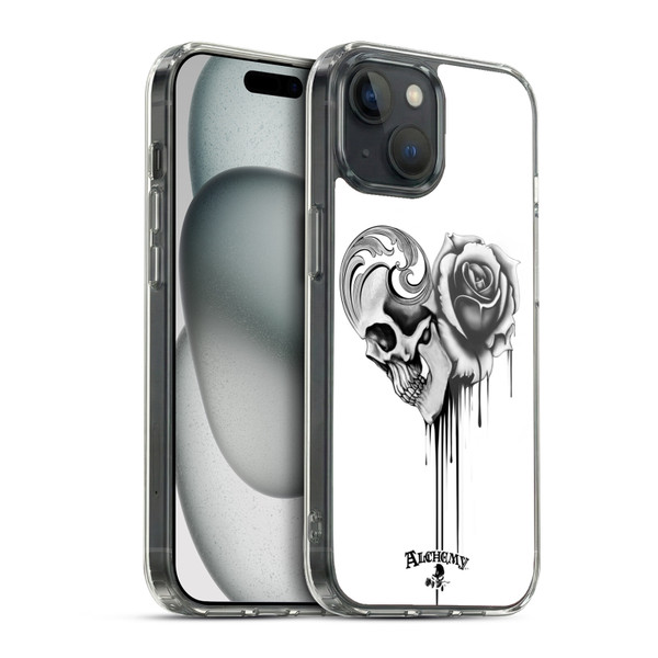 Alchemy Gothic Graphic Art Black Love Soft Gel Case for Apple iPhone 15 & MagSafe
