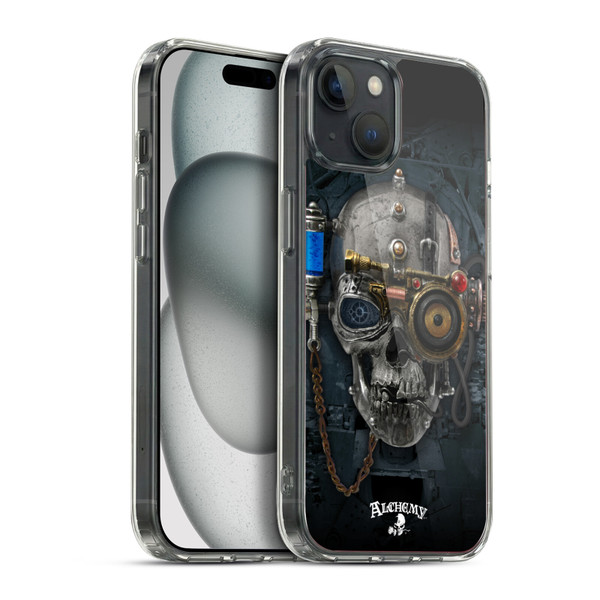 Alchemy Gothic Graphic Art Necronaut Soft Gel Case for Apple iPhone 15 Plus & MagSafe