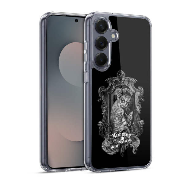 Alchemy Gothic Graphic Art Widow Soft Gel Case for Samsung Galaxy S25 & MagSafe