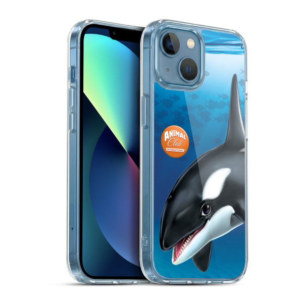 Animal Club International Underwater Orca Soft Gel Case for Apple iPhone 13 Mini & MagSafe