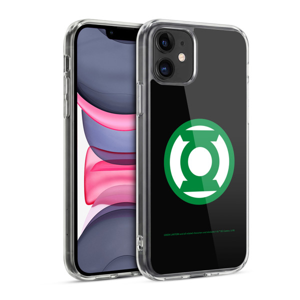 Green Lantern DC Comics Logos Black Soft Gel Case for Apple iPhone 11