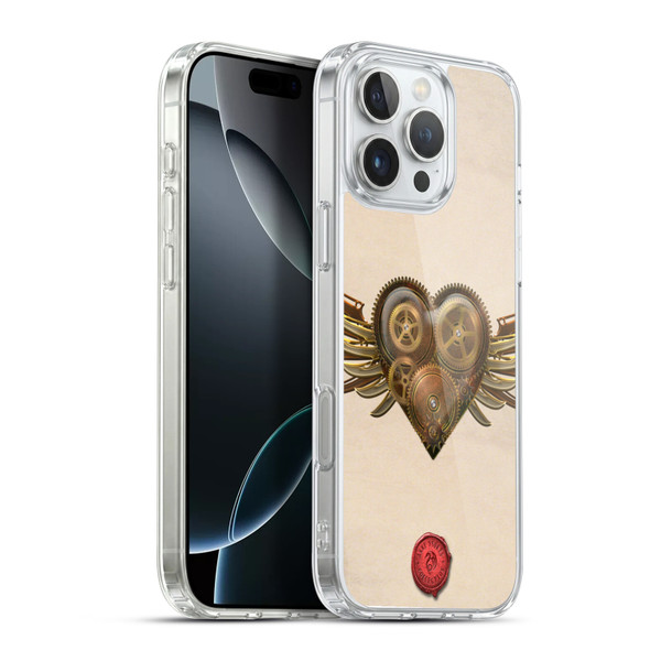 Anne Stokes Steampunk Winged Cog Heart Soft Gel Case for Apple iPhone 16 Pro Max & MagSafe