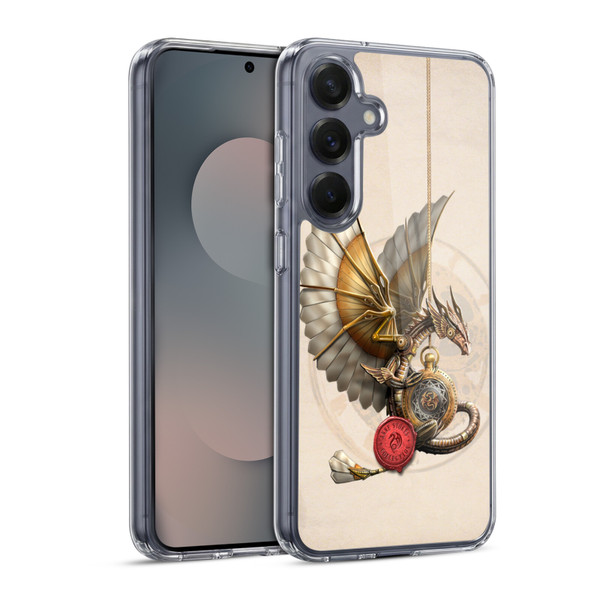Anne Stokes Steampunk Clockwork Dragon Soft Gel Case for Samsung Galaxy S25 & MagSafe