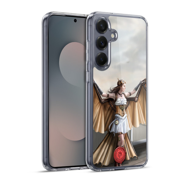 Anne Stokes Steampunk Aviator Soft Gel Case for Samsung Galaxy S25+ & MagSafe