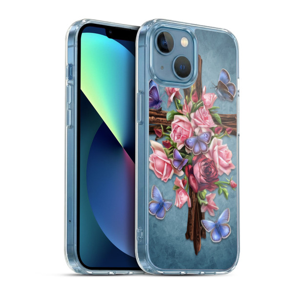 Brigid Ashwood Crosses Flower Soft Gel Case for Apple iPhone 13 Mini & MagSafe