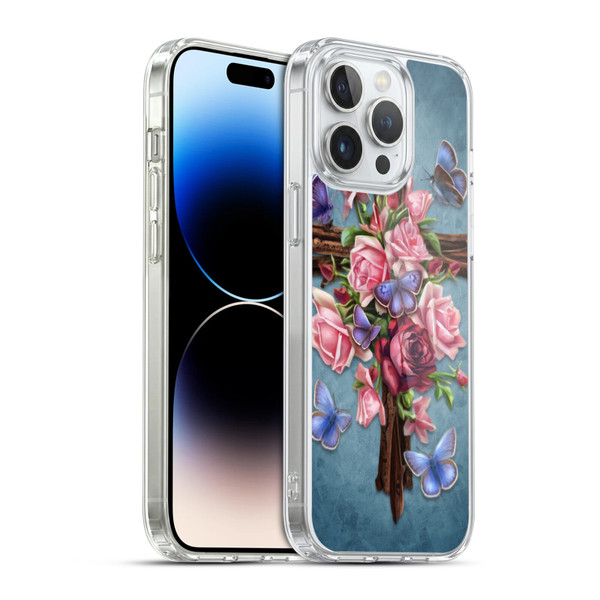 Brigid Ashwood Crosses Flower Soft Gel Case for Apple iPhone 14 Pro Max & MagSafe