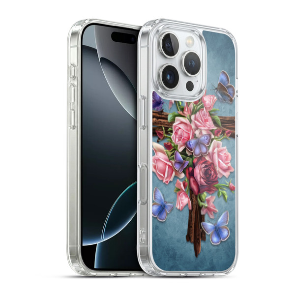 Brigid Ashwood Crosses Flower Soft Gel Case for Apple iPhone 16 Pro & MagSafe