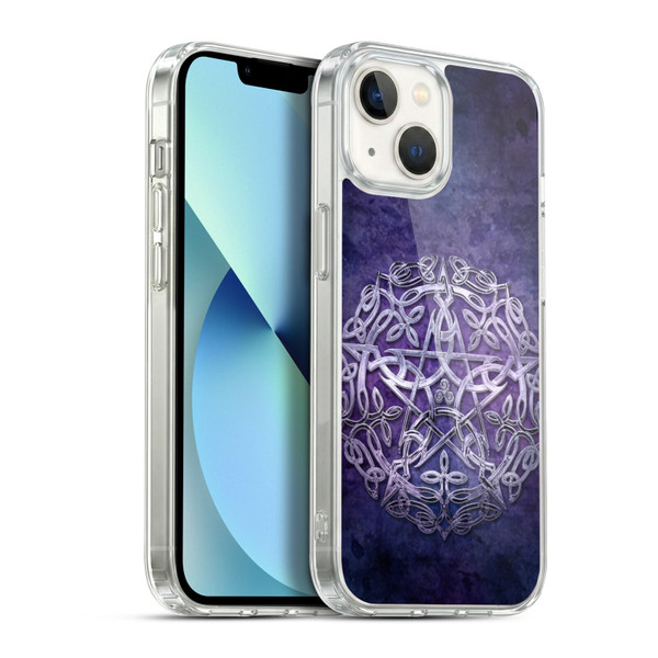 Brigid Ashwood Sacred Symbols Silver Pentacle Soft Gel Case for Apple iPhone 13