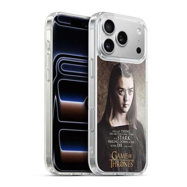 HBO Game of Thrones Character Quotes Arya Stark Soft Gel Case for Apple iPhone 17 Pro Max