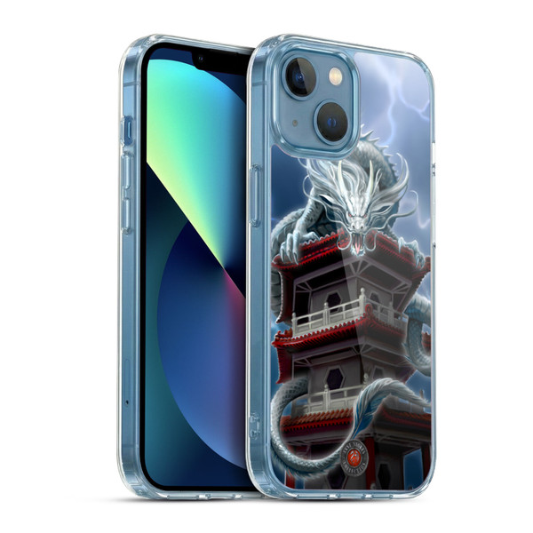 Anne Stokes Guardian Dragons The Tower Soft Gel Case for Apple iPhone 13 Mini & MagSafe