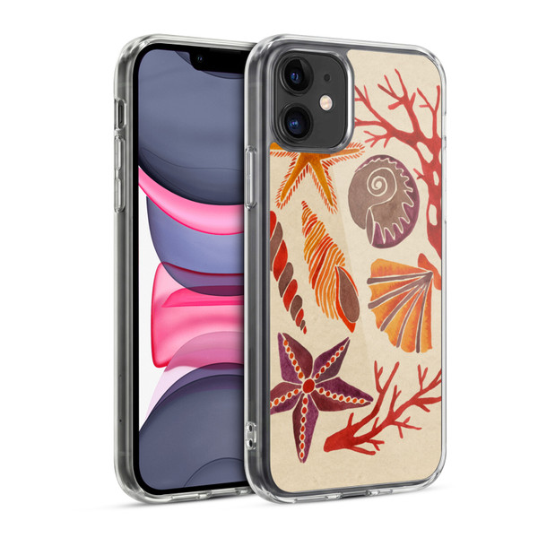 Cat Coquillette Sea Seashells Pink Soft Gel Case for Apple iPhone 11