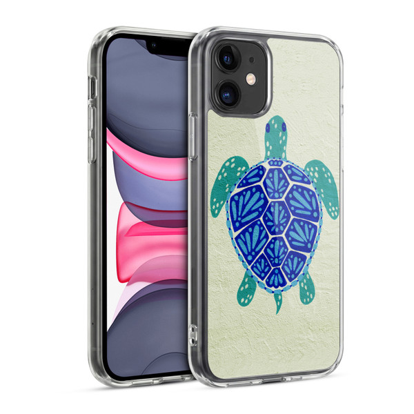 Cat Coquillette Sea Turtle Blue Soft Gel Case for Apple iPhone 11