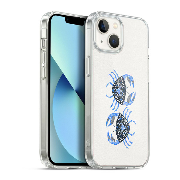 Cat Coquillette Sea Blue Crab Soft Gel Case for Apple iPhone 13