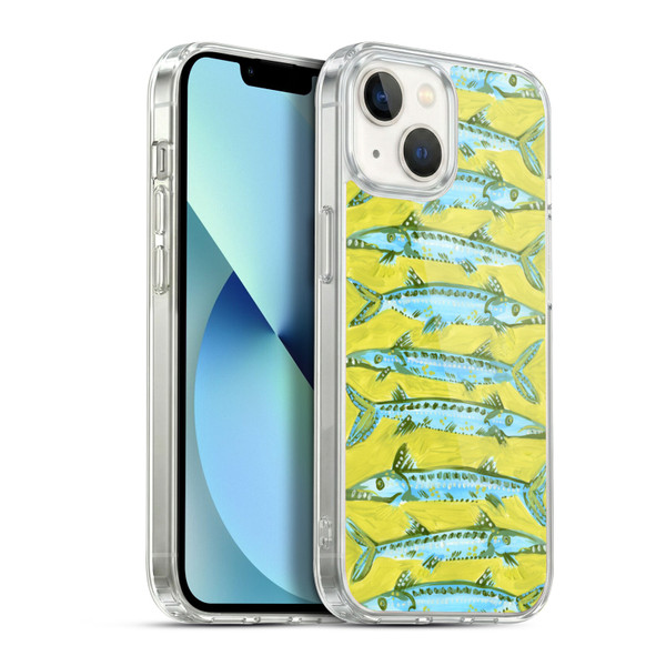 Cat Coquillette Sea Barracuda Yellow Soft Gel Case for Apple iPhone 13