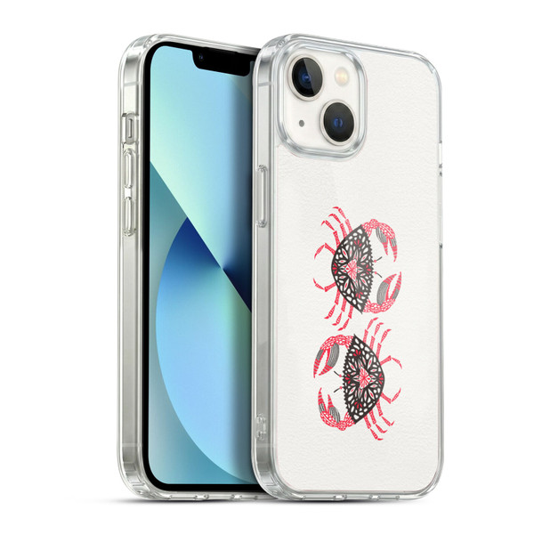 Cat Coquillette Sea Pink Crab Soft Gel Case for Apple iPhone 13