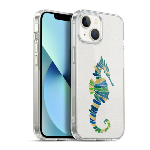 Cat Coquillette Sea Seahorse Multi Soft Gel Case for Apple iPhone 13