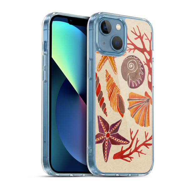 Cat Coquillette Sea Seashells Pink Soft Gel Case for Apple iPhone 13 Mini & MagSafe