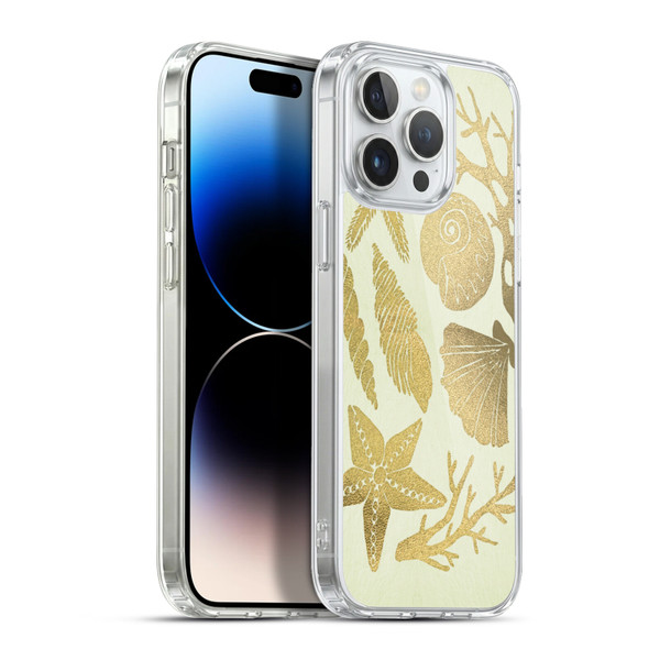 Cat Coquillette Sea Seashells Gold Soft Gel Case for Apple iPhone 13 Pro Max & MagSafe