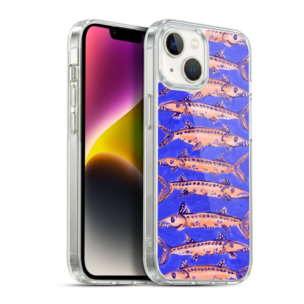 Cat Coquillette Sea Barracuda Blue Soft Gel Case for Apple iPhone 14