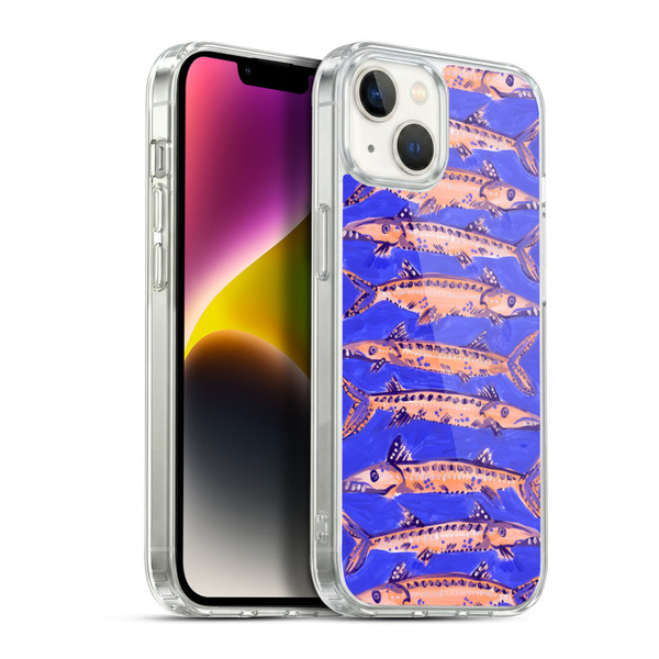 Cat Coquillette Sea Barracuda Blue Soft Gel Case for Apple iPhone 14 Plus & MagSafe