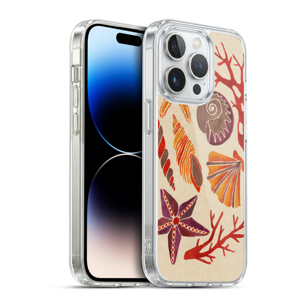 Cat Coquillette Sea Seashells Pink Soft Gel Case for Apple iPhone 14 Pro & MagSafe