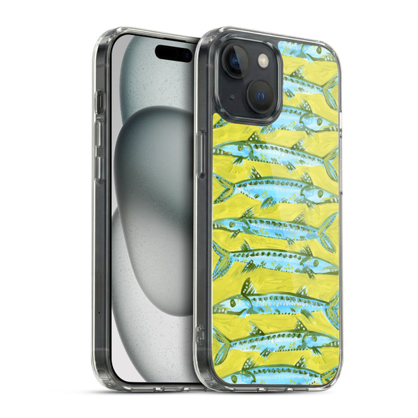 Cat Coquillette Sea Barracuda Yellow Soft Gel Case for Apple iPhone 15 & MagSafe