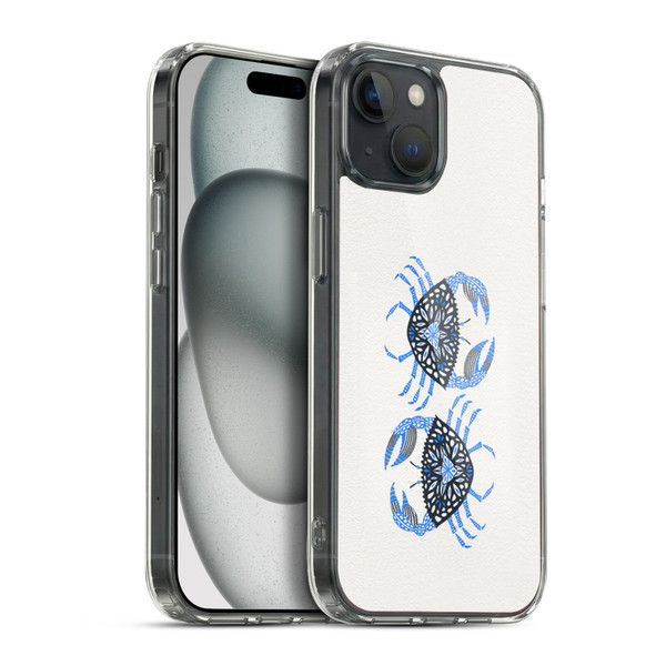 Cat Coquillette Sea Blue Crab Soft Gel Case for Apple iPhone 15 Plus & MagSafe