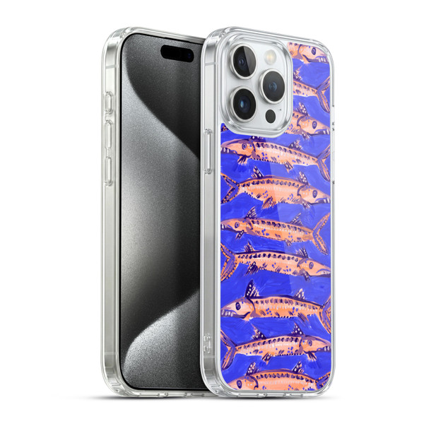 Cat Coquillette Sea Barracuda Blue Soft Gel Case for Apple iPhone 15 Pro Max & MagSafe