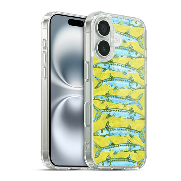 Cat Coquillette Sea Barracuda Yellow Soft Gel Case for Apple iPhone 16 & MagSafe