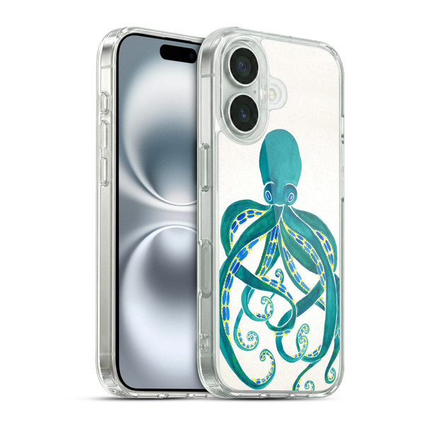 Cat Coquillette Sea Octopus 2 Soft Gel Case for Apple iPhone 16 & MagSafe