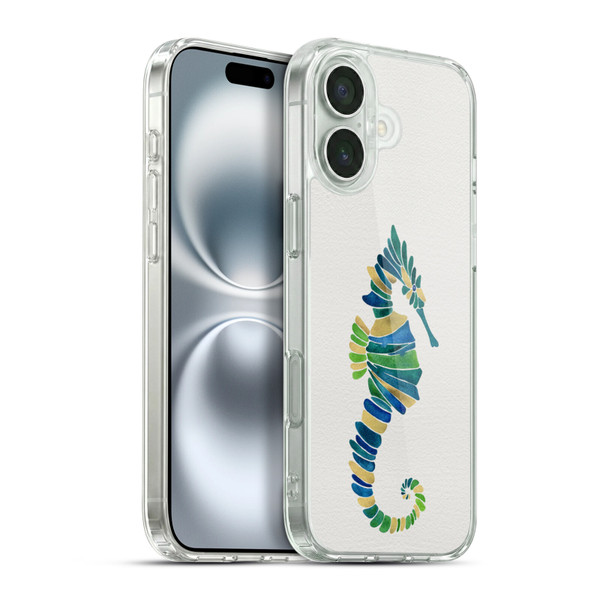 Cat Coquillette Sea Seahorse Multi Soft Gel Case for Apple iPhone 16 Plus & MagSafe