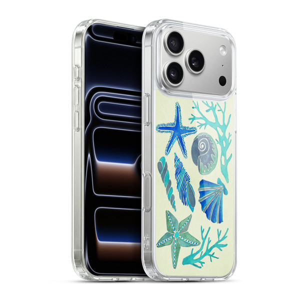 Cat Coquillette Sea Seashells Blue Soft Gel Case for Apple iPhone 17 Pro Max