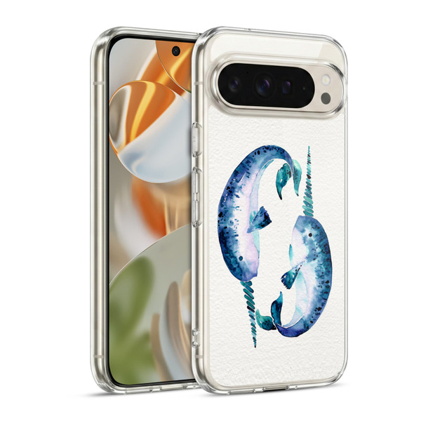 Cat Coquillette Sea Blue Narwhals Soft Gel Case for Google Pixel 9 / Pixel 9 Pro