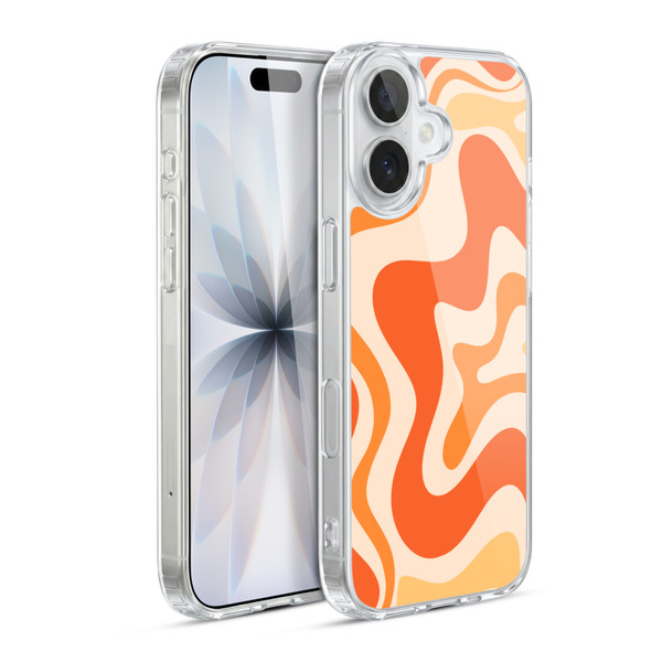 Kierkegaard Design Studio Retro Abstract Patterns Tangerine Orange Tone Soft Gel Case for Apple iPhone 17