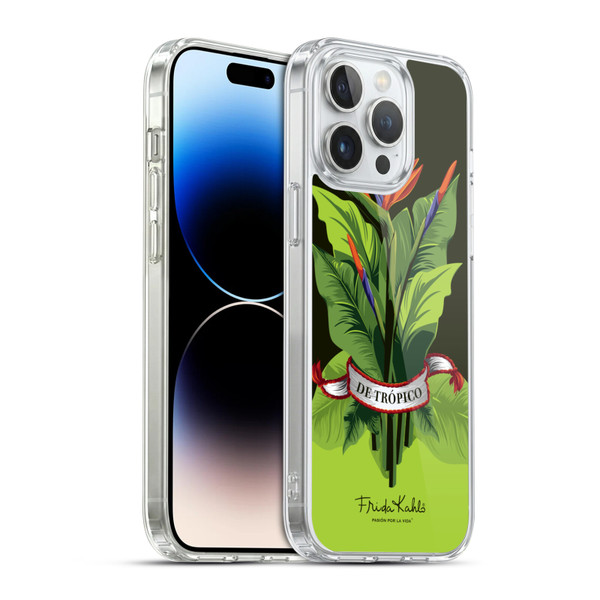 Frida Kahlo Tropical Ribbon Soft Gel Case for Apple iPhone 14 Pro Max & MagSafe